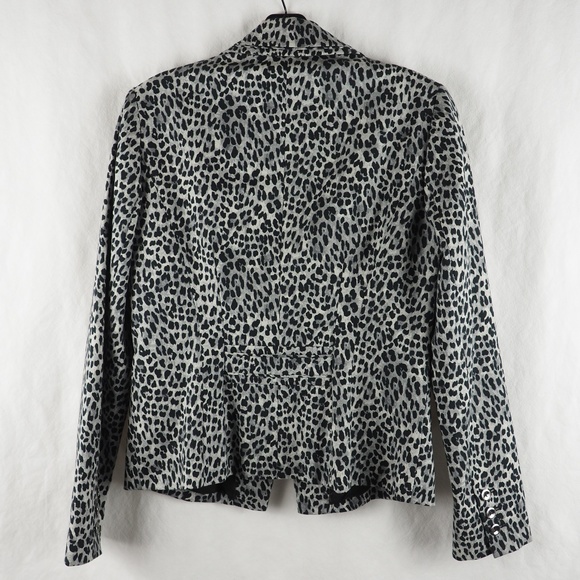 White House Black Market Blazer Leopard Print Sz 8 - Picture 8 of 8